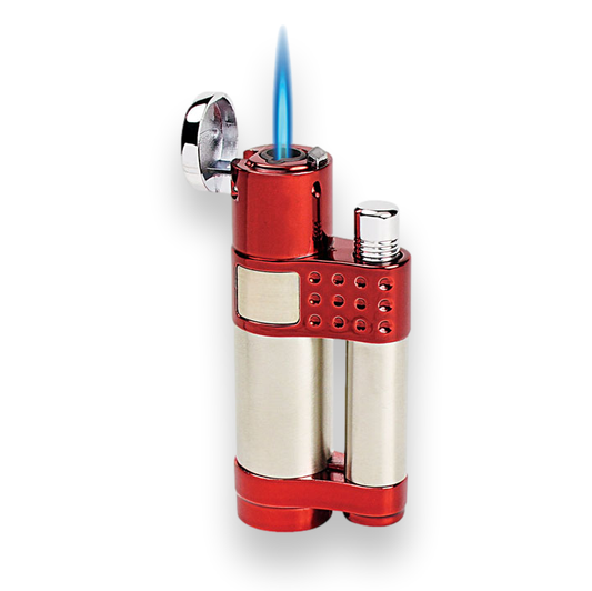 Vector Stratos Torch Flame Single Jet Cigar Lighter - Sparkle Burgundy - Exterior Front