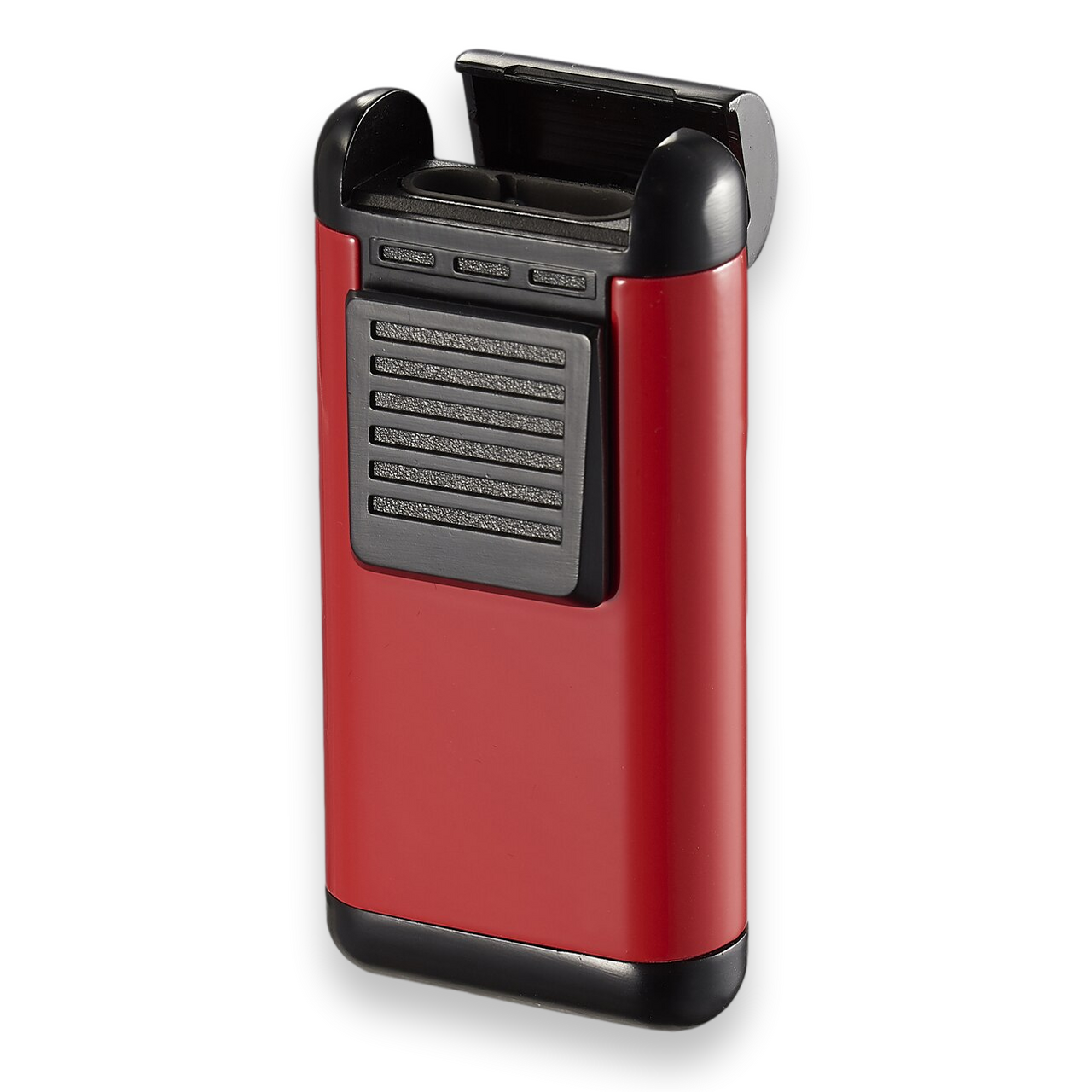Visol Antero Torch Flame Triple Jet Cigar Lighter - Red - Exterior Front Cap