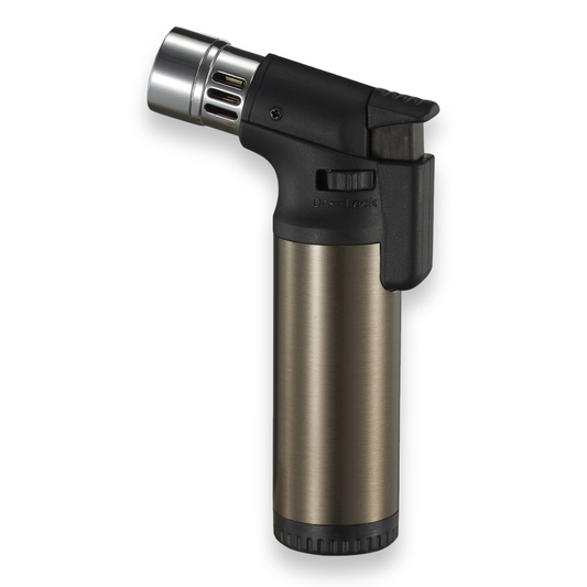 Visol Ares Torch Flame Quad Jet Cigar Lighter - Gunmetal - Exterior Front