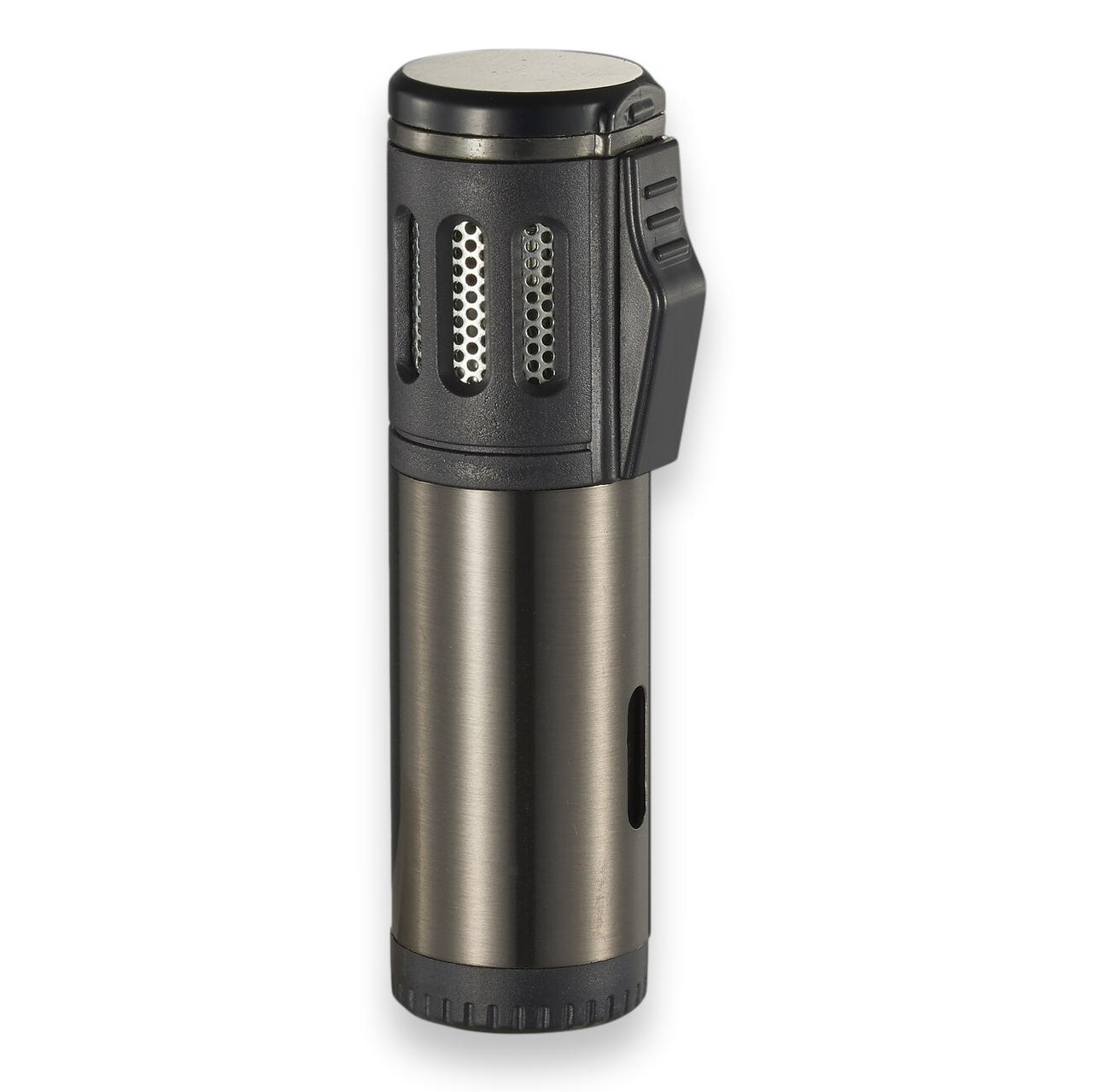Visol Artemis Torch Flame Triple Jet Cigar Lighter - Gunmetal - Exterior Front