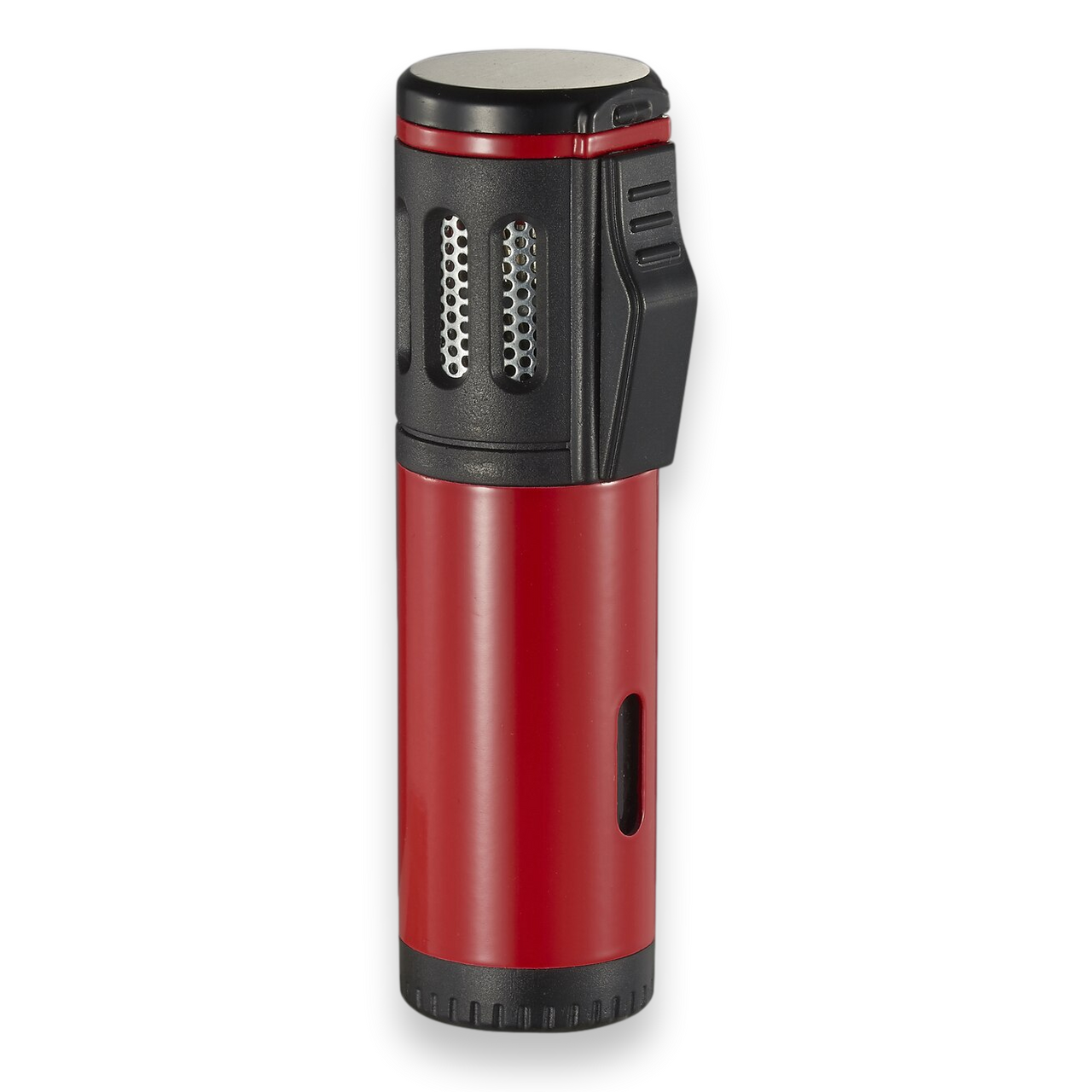 Visol Artemis Torch Flame Triple Jet Cigar Lighter - Red - Exterior Front