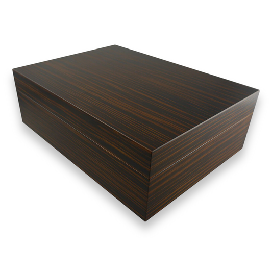 Visol Como Ebony 50-Cigar Desktop Humidor  - Exterior Front