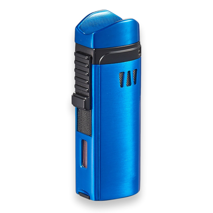 Visol Denali Torch Flame Triple Jet Cigar Lighter - Blue - Exterior Front