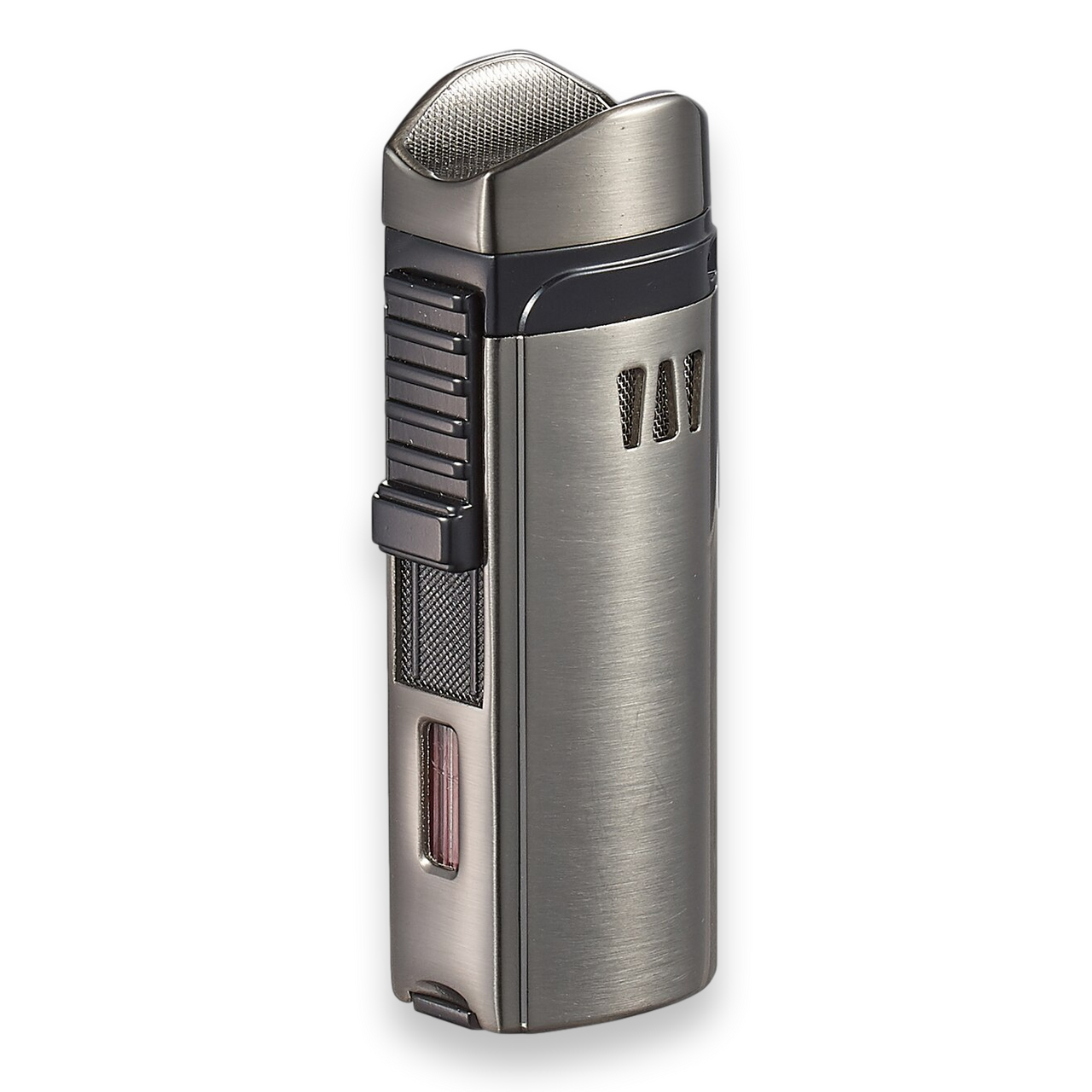 Visol Denali Torch Flame Triple Jet Cigar Lighter - Gunmetal - Exterior Front