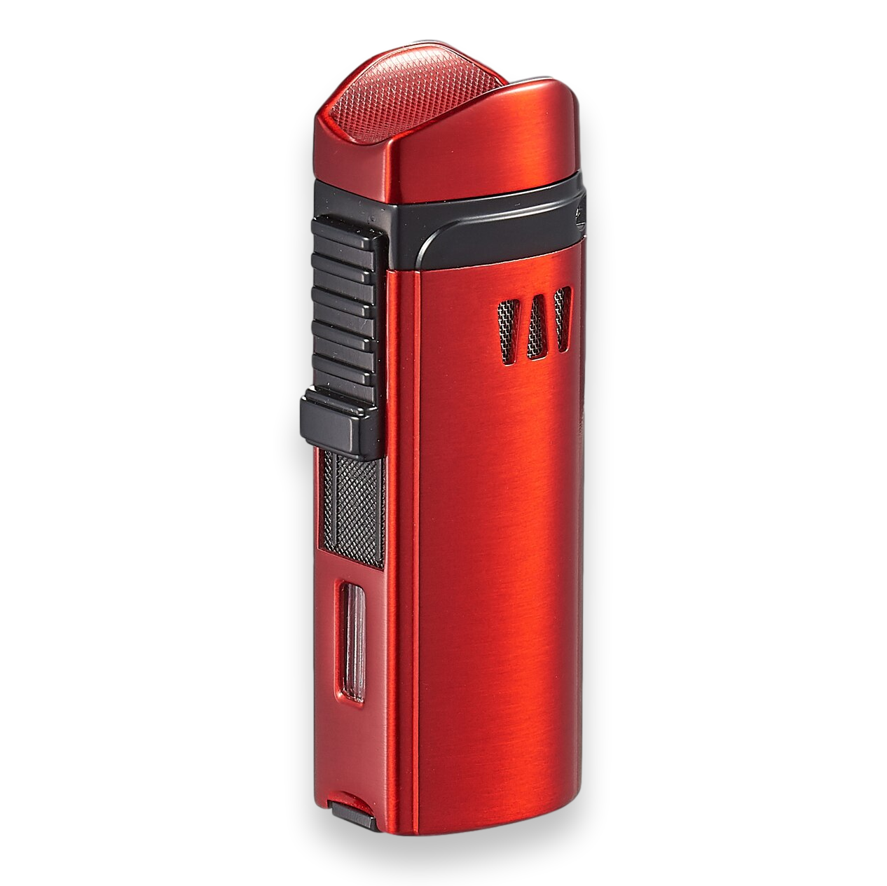 Visol Denali Torch Flame Triple Jet Cigar Lighter - Red - Exterior Front