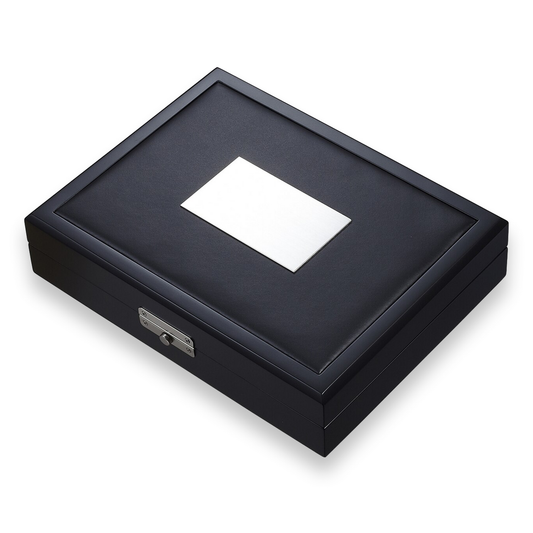 Visol Drako Black 19-Cigar Travel Humidor  - Exterior Front