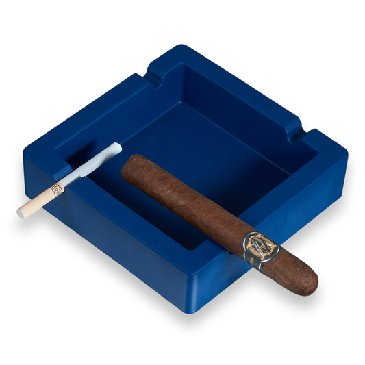 Visol Elara Silicon 4-Cigar Ashtray - Navy Blue - Exterior Front