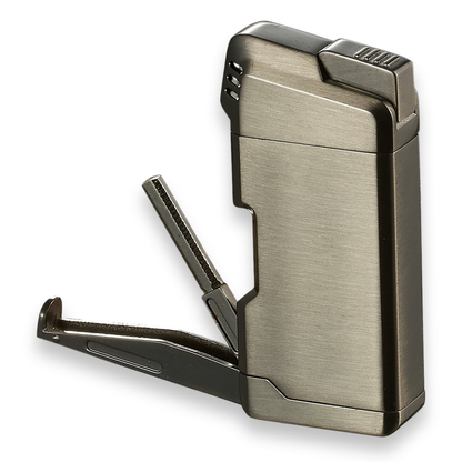 Visol Epirus Soft Flame Cigar Pipe Lighter - Gunmetal - Exterior Front Accessories