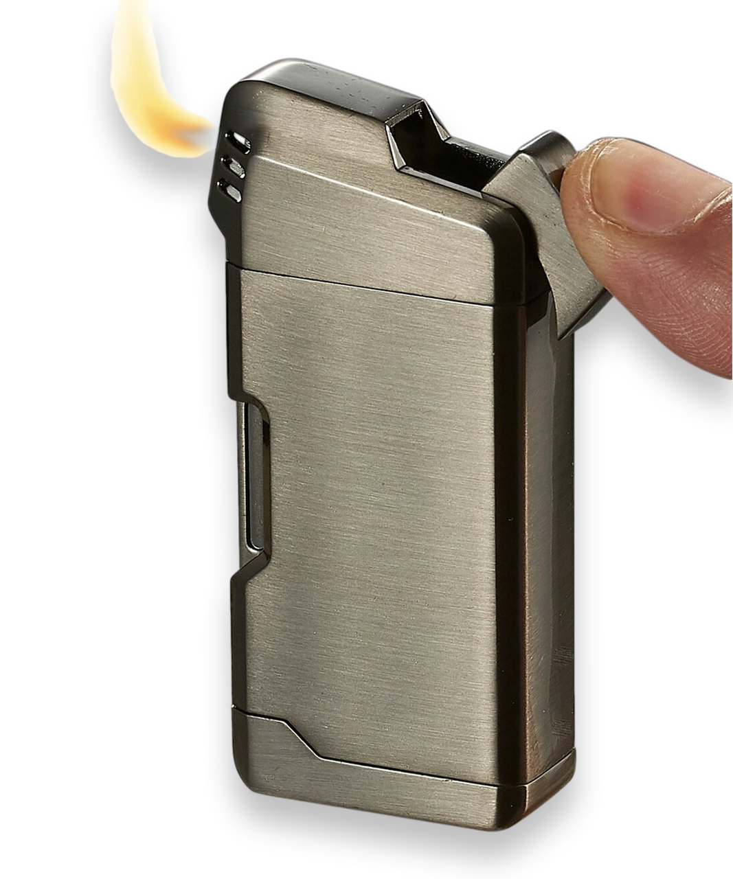 Visol Epirus Soft Flame Cigar Pipe Lighter - Gunmetal - Exterior Front
