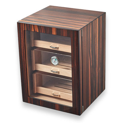 Visol Gorman Macassar Ebony 150-Cigar Cabinet Humidor  - Exterior Front