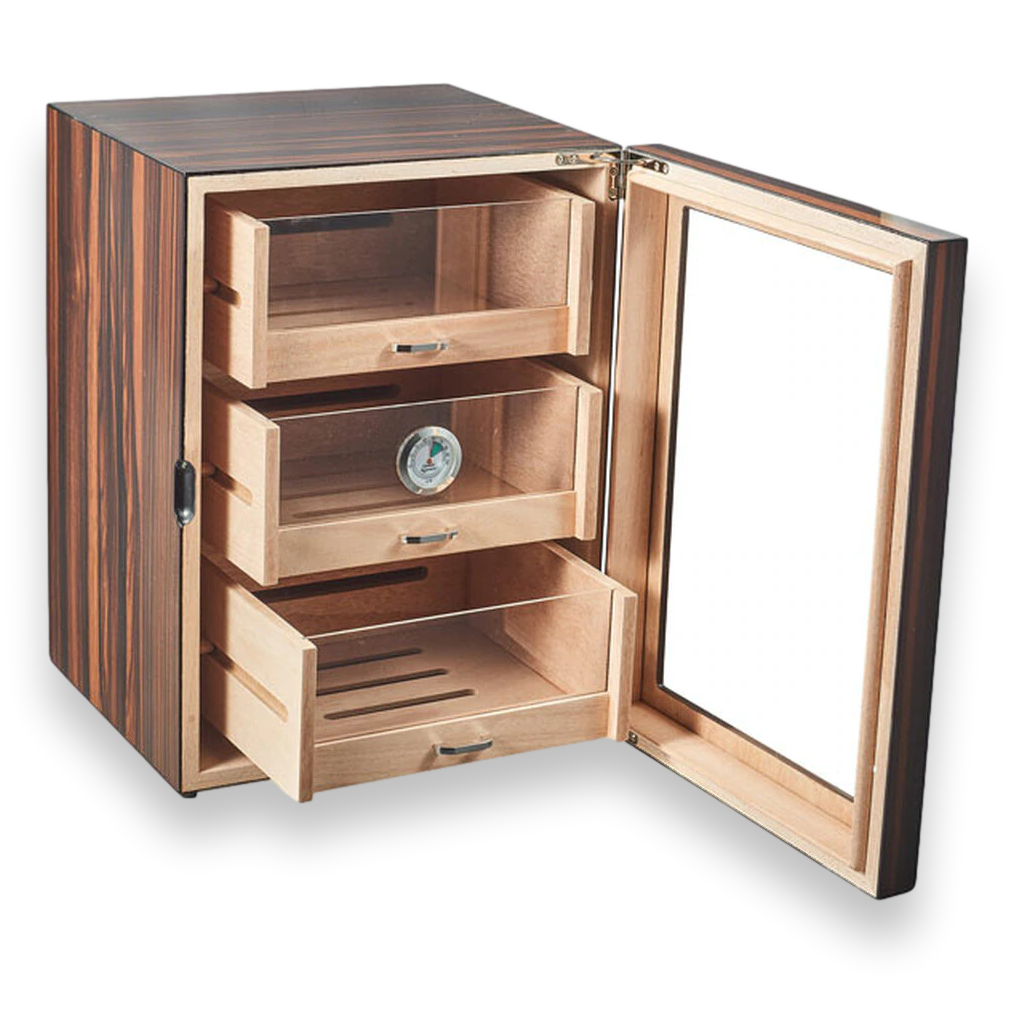 Visol Gorman Macassar Ebony 150-Cigar Cabinet Humidor  - Interior