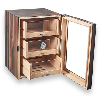 Visol Gorman Macassar Ebony 150-Cigar Cabinet Humidor  - Interior