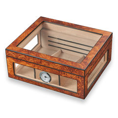 Visol Lorenzo See-Thru 75-Cigar Glasstop Humidor