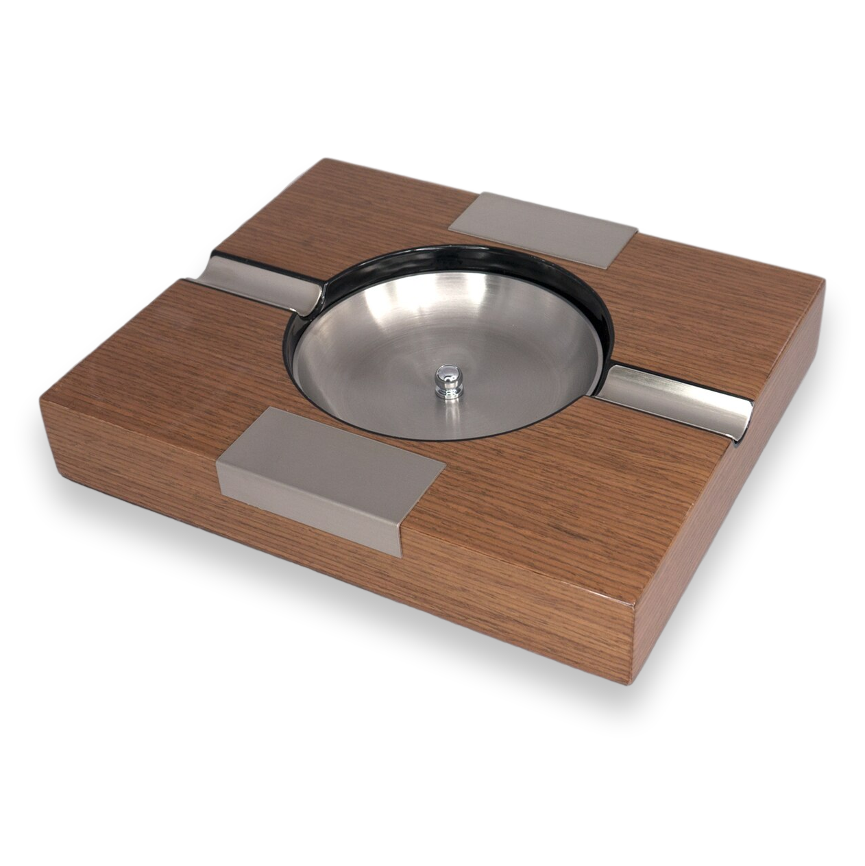 Visol Maho Wood 2-Cigar Ashtray  - Exterior Side