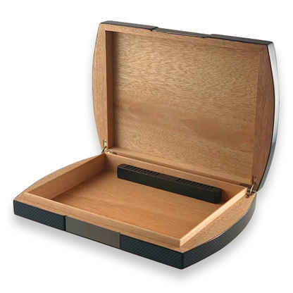 Visol Prosperio Carbon Fiber 20-Cigar Desktop Humidor  - Interior