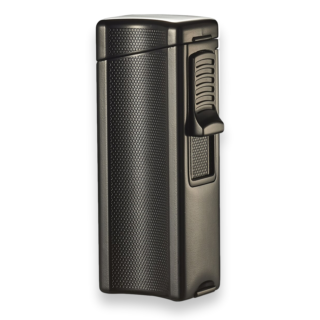 Visol Ridge Torch Flame Single Jet Cigar Lighter - Black - Exterior Front