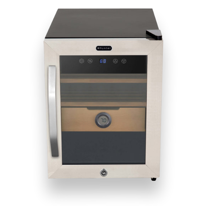 Whynter CHC-123DS Stainless Steel 250-Cigar Cooler Humidor 1.2 cu. ft.  - Exterior Front