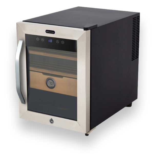 Whynter CHC-123DS Stainless Steel 250-Cigar Cooler Humidor 1.2 cu. ft.  - Exterior Front Left