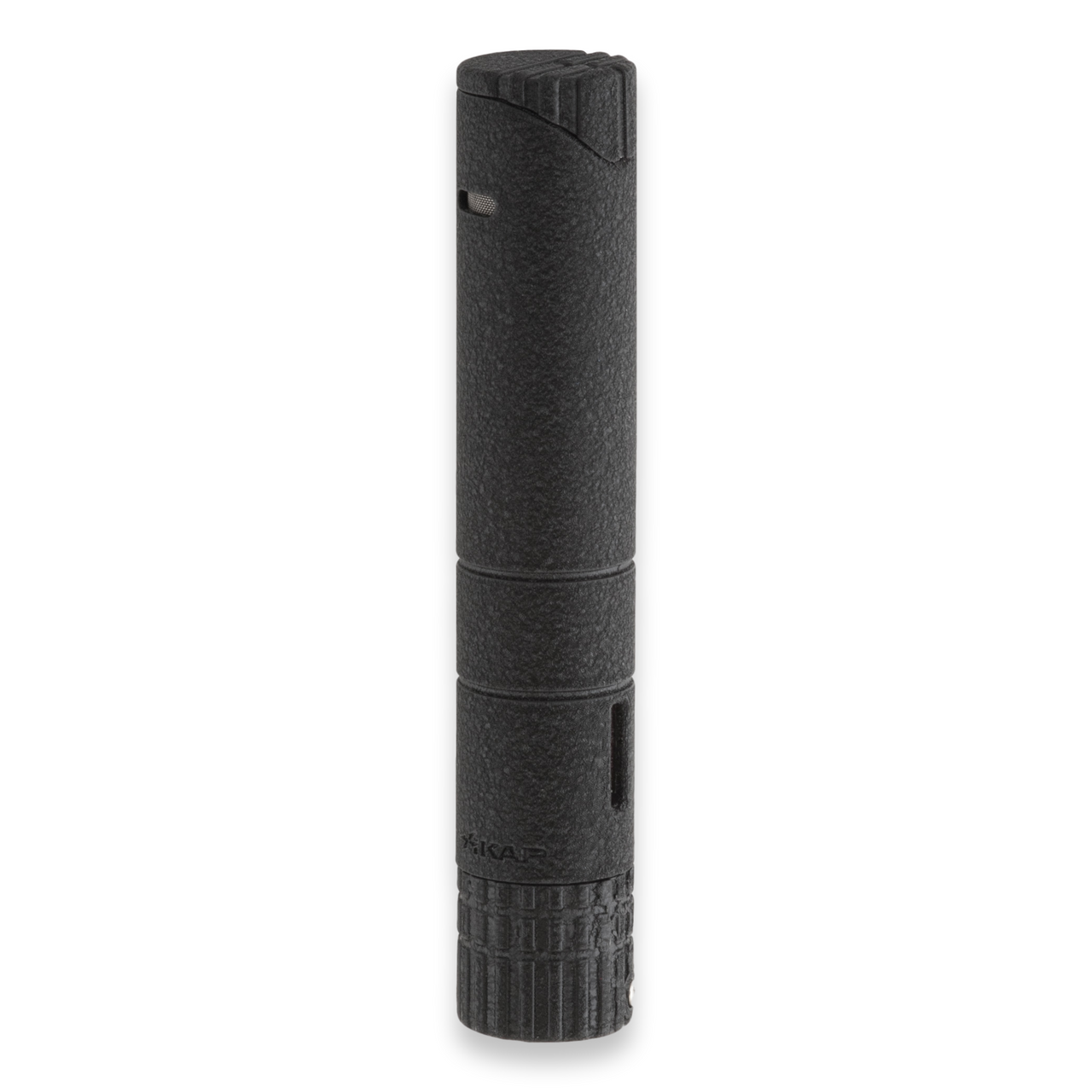 Xikar Turrim Torch Flame Single Jet Cigar Lighter - Wrinkle Black - Exterior Front