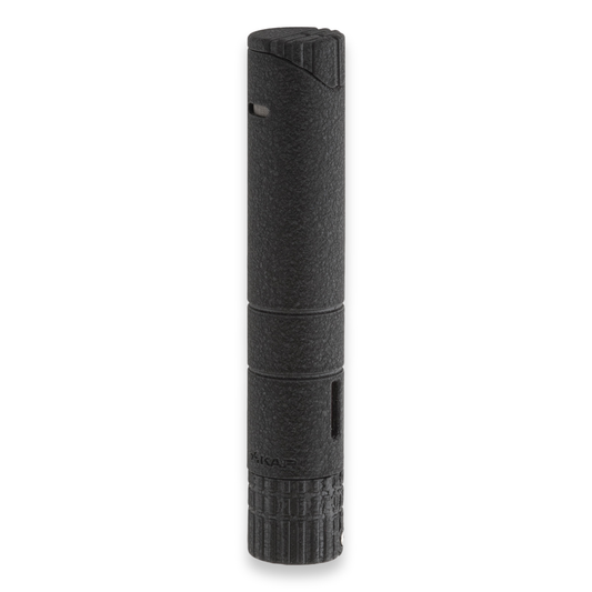 Xikar Turrim Torch Flame Single Jet Cigar Lighter - Wrinkle Black - Exterior Front