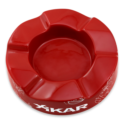Xikar Wave Ceramic 6-Cigar Ashtray - Red - Exterior Top