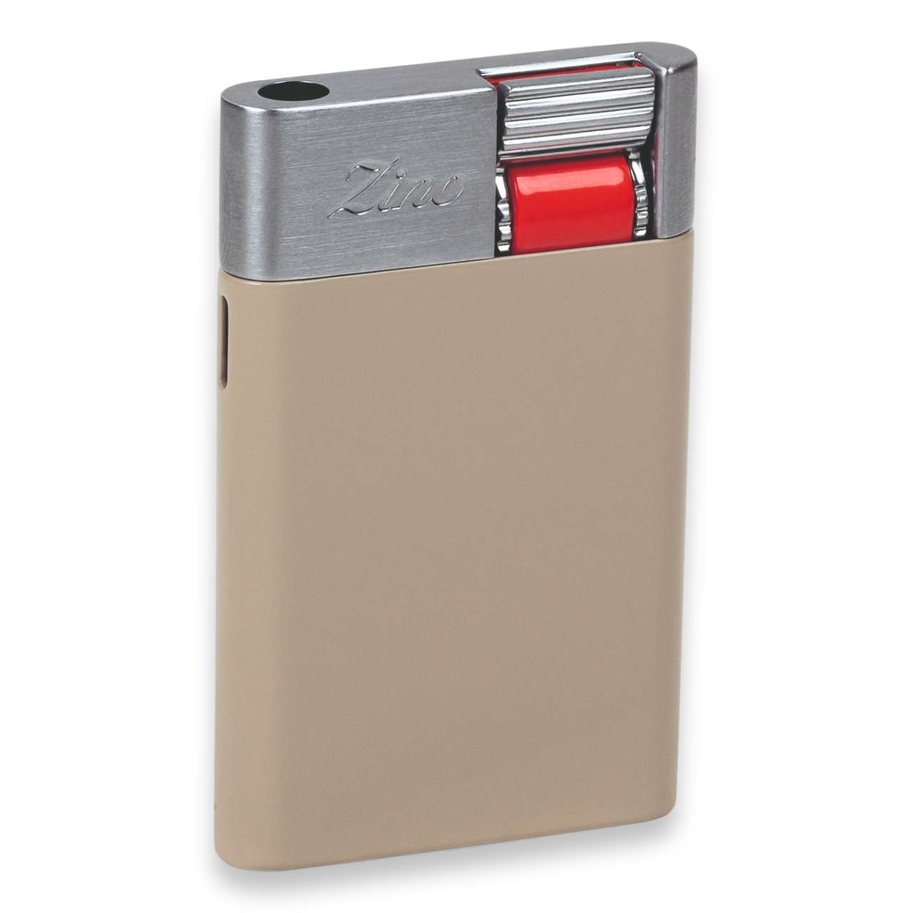 Zino Davidoff ZS Torch Flame Single Jet Cigar Lighter - 2020 Series - Beige and Red - Exterior Front