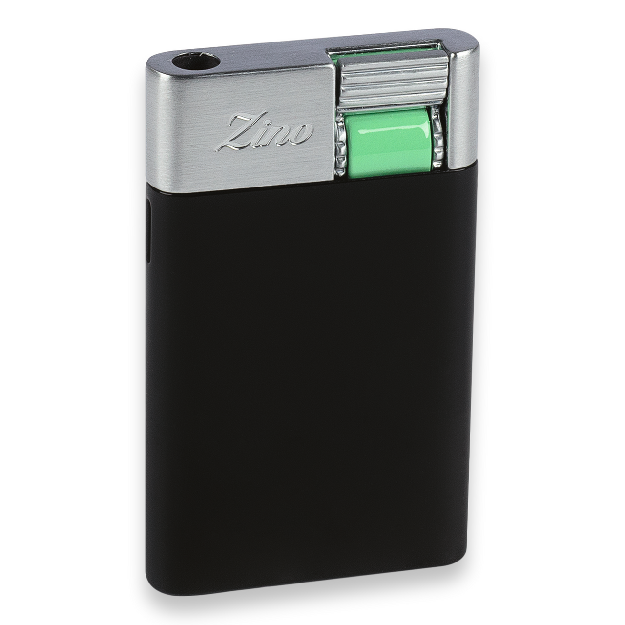 Zino Davidoff ZS Torch Flame Single Jet Cigar Lighter - 2020 Series - Black and Mint - Exterior Front