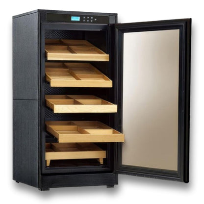 Prestige Redford Lite 1,250-Cigar Electric Humidor - Front with Door Opened