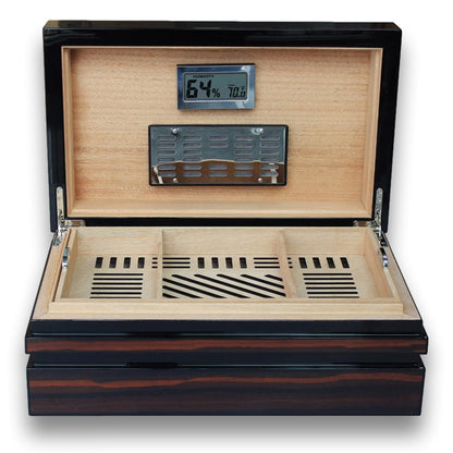 Prestige Bastionbloc 120-Cigar Desktop Humidor -  Front Lid Flipped Open