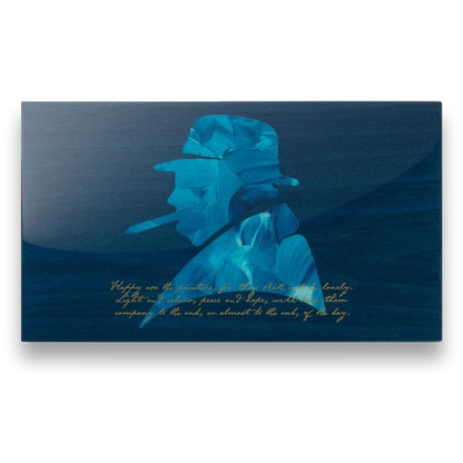 Davidoff Winston Churchill Ambassador Blue 80-Cigar Desktop Humidor