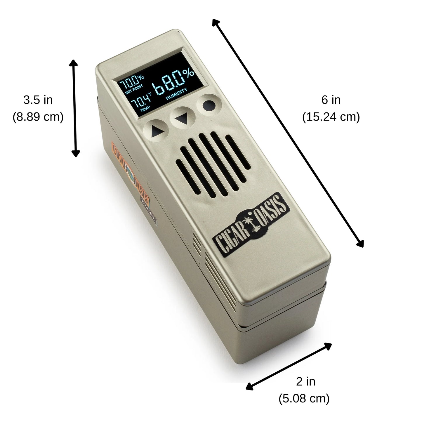 Cigar Oasis Excel 3.0 Electronic Humidifier - Dimensions