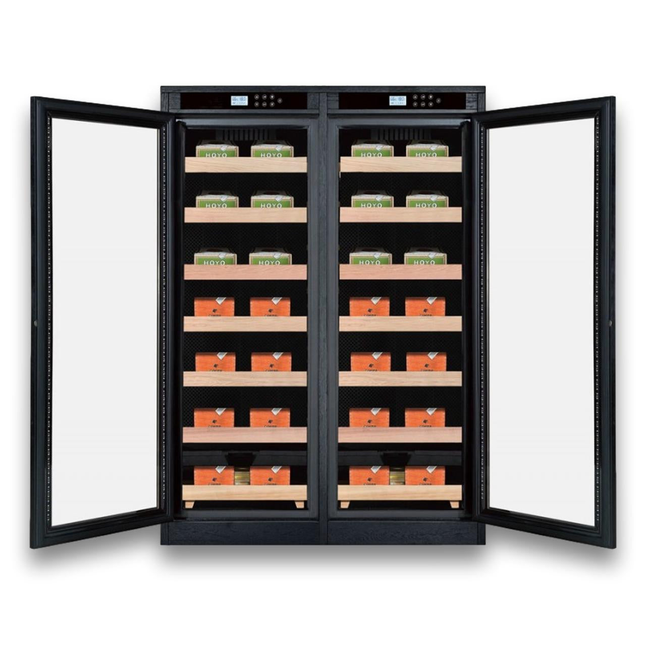 Prestige Reagan Lite 4,000-Cigar Electric Humidor -  Front with Door Opened