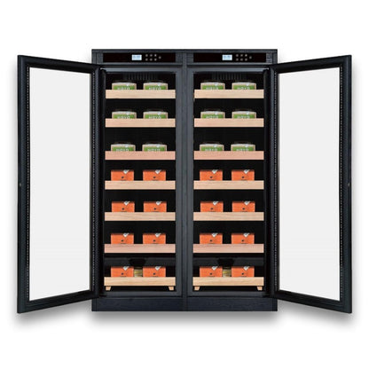 Prestige Reagan Lite 4,000-Cigar Electric Humidor -  Front with Door Opened
