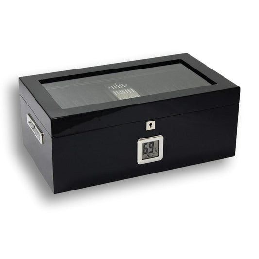 Prestige Raven 120-Cigar Desktop Humidor - Main Image - Right Facing