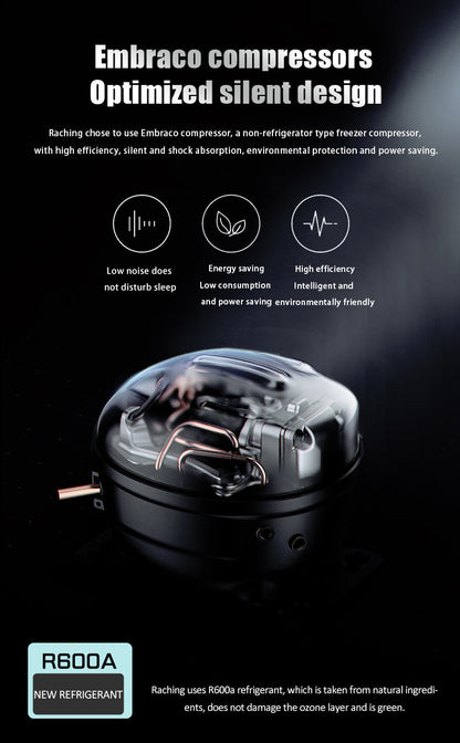Raching MON3800A Climate Control Black Titanium Stainless Steel 1,800-Cigar Electric Humidor Specifications
